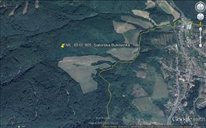 Mapa TML_6510_805 k. ú. Šiatorská Bukovinka, upravené hranice vzhľadom na rozorané TTP
